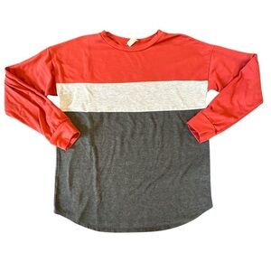 Flamingo Urban Long Sleeve Color Block Tee